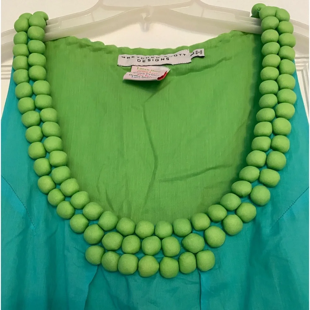 Gretchen Scott Dress with PomPoms size L - Picture 2 of 4